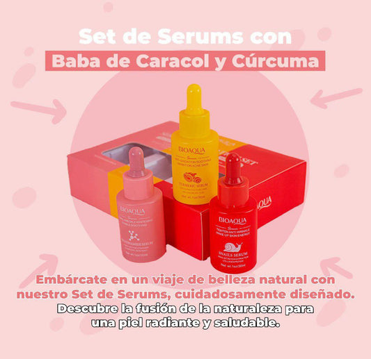 KIT PIEL RADIANTE Y JOVEN X3 SERUMS FACIALES BIOAQUA